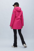 Оптом Парка женская с капюшоном розового цвета 551992R в Казани, фото 5