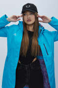 Оптом Парка женская с капюшоном синего цвета 551992S в Казани, фото 9