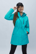 Оптом Парка женская с капюшоном зеленого цвета 551992Z в Казани, фото 12