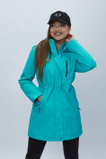 Оптом Парка женская с капюшоном зеленого цвета 551992Z в Казани, фото 15