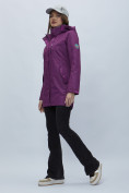 Оптом Парка женская с капюшоном фиолетового цвета 551993F в Казани, фото 5