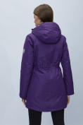 Оптом Парка женская с капюшоном темно-фиолетового цвета 551993TF в Казани, фото 11