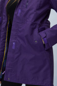 Оптом Парка женская с капюшоном темно-фиолетового цвета 551993TF в Екатеринбурге, фото 12