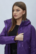 Оптом Парка женская с капюшоном темно-фиолетового цвета 551993TF в Екатеринбурге, фото 13