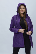 Оптом Парка женская с капюшоном темно-фиолетового цвета 551993TF в Казани, фото 16