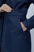 Оптом Парка женская с капюшоном темно-синего цвета 551995TS в Казани, фото 13