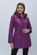 Оптом Парка женская с капюшоном фиолетового цвета 551996F в Казани, фото 6