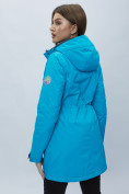 Оптом Парка женская с капюшоном синего цвета 551996S в Казани, фото 10
