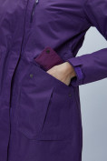 Оптом Парка женская с капюшоном темно-фиолетового цвета 551996TF в Казани, фото 5