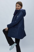 Оптом Парка женская с капюшоном темно-синего цвета 551996TS в Казани, фото 8