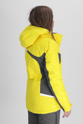 Оптом Горнолыжная куртка женская желтого цвета 552001J в Казани, фото 6
