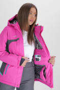 Оптом Горнолыжная куртка женская розового цвета 552001R в Екатеринбурге, фото 12