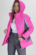 Оптом Горнолыжная куртка женская розового цвета 552001R в Казани, фото 16