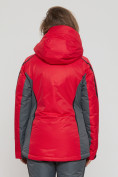 Оптом Горнолыжная куртка женская красного цвета 552002Kr в Казани, фото 4