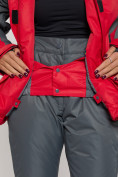Оптом Горнолыжная куртка женская красного цвета 552002Kr в Екатеринбурге, фото 8