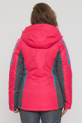 Оптом Горнолыжная куртка женская розового цвета 552002R в Казани, фото 4