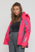Оптом Горнолыжная куртка женская розового цвета 552002R в Казани, фото 7