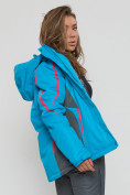 Оптом Горнолыжная куртка женская синего цвета 552002S, фото 8