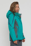 Оптом Горнолыжная куртка женская зеленого цвета 552002Z в Казани, фото 3