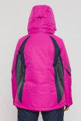 Оптом Горнолыжная куртка женская big size розового цвета 552012R в Екатеринбурге, фото 5