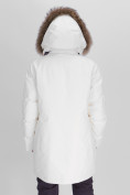 Оптом Парка женская с мехом зимняя большого размера белого цвета 552021Bl в Казани, фото 10