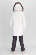 Оптом Парка женская с мехом зимняя большого размера белого цвета 552021Bl в Екатеринбурге, фото 5