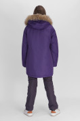 Оптом Парка женская с мехом зимняя большого размера темно-фиолетового цвета 552021TF в Екатеринбурге, фото 4