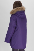 Оптом Парка женская с мехом зимняя большого размера темно-фиолетового цвета 552021TF в Екатеринбурге, фото 6