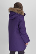 Оптом Парка женская с мехом зимняя большого размера темно-фиолетового цвета 552021TF в Екатеринбурге, фото 7