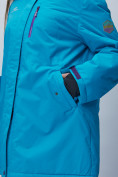 Оптом Парка женская с мехом зимняя большого размера синего цвета 552022S в Казани, фото 10