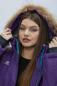 Оптом Парка женская с мехом зимняя большого размера темно-фиолетового цвета 552022TF в Казани, фото 11