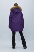 Оптом Парка женская с мехом зимняя большого размера темно-фиолетового цвета 552022TF в Казани, фото 15