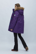 Оптом Парка женская с мехом зимняя большого размера темно-фиолетового цвета 552022TF в Казани, фото 16