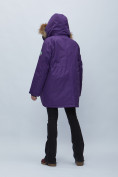 Оптом Парка женская с мехом зимняя большого размера темно-фиолетового цвета 552022TF в Екатеринбурге, фото 17