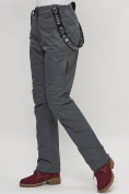 Оптом Полукомбинезон брюки горнолыжные женские темно-серого цвета 55221TC в Екатеринбурге, фото 7