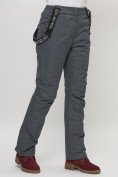 Оптом Полукомбинезон брюки горнолыжные женские темно-серого цвета 55221TC в Казани, фото 8