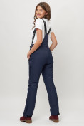 Оптом Полукомбинезон брюки горнолыжные женские темно-синего цвета 55221TS, фото 2