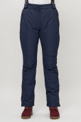 Оптом Полукомбинезон брюки горнолыжные женские темно-синего цвета 55221TS, фото 4