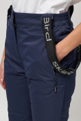 Оптом Полукомбинезон брюки горнолыжные женские темно-синего цвета 55221TS, фото 10