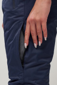 Оптом Полукомбинезон брюки горнолыжные женские темно-синего цвета 55221TS, фото 12