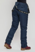 Оптом Полукомбинезон брюки горнолыжные больших размеров темно-синего цвета 55222TS в Казани, фото 13