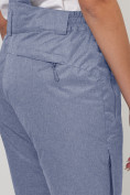 Оптом Полукомбинезон брюки горнолыжные женские серого цвета 55223Sr, фото 9