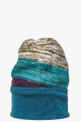 Оптом Шапка зимняя бирюзового цвета 5590Br в Перми, фото 3
