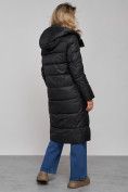 Оптом Пальто утепленное молодежное зимнее женское черного цвета 57997Ch в Уфе, фото 18