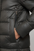 Оптом Пальто утепленное молодежное зимнее женское цвета хаки 57997Kh, фото 11