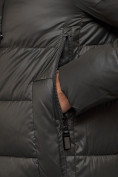 Оптом Пальто утепленное молодежное зимнее женское цвета хаки 57997Kh в Сочи, фото 12