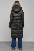 Оптом Пальто утепленное молодежное зимнее женское цвета хаки 57997Kh, фото 5