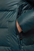 Оптом Пальто утепленное молодежное зимнее женское темно-зеленого цвета 57997TZ в Воронеже, фото 11