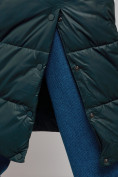 Оптом Пальто утепленное молодежное зимнее женское темно-зеленого цвета 57997TZ в Уфе, фото 12