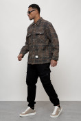 Оптом Ветровка рубашка мужская букле бежевого цвета 58362B в Кемерово, фото 10
